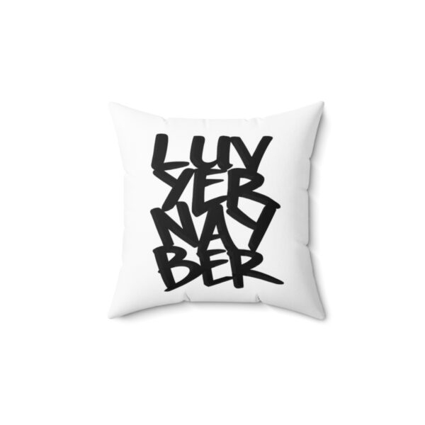 LuvYerNayBer Draff 2-sided Throw Pillow - Image 2