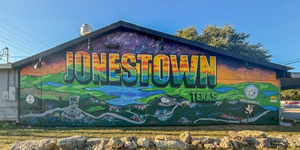 Jonestown Texas Mural by Aaron Darling Artist